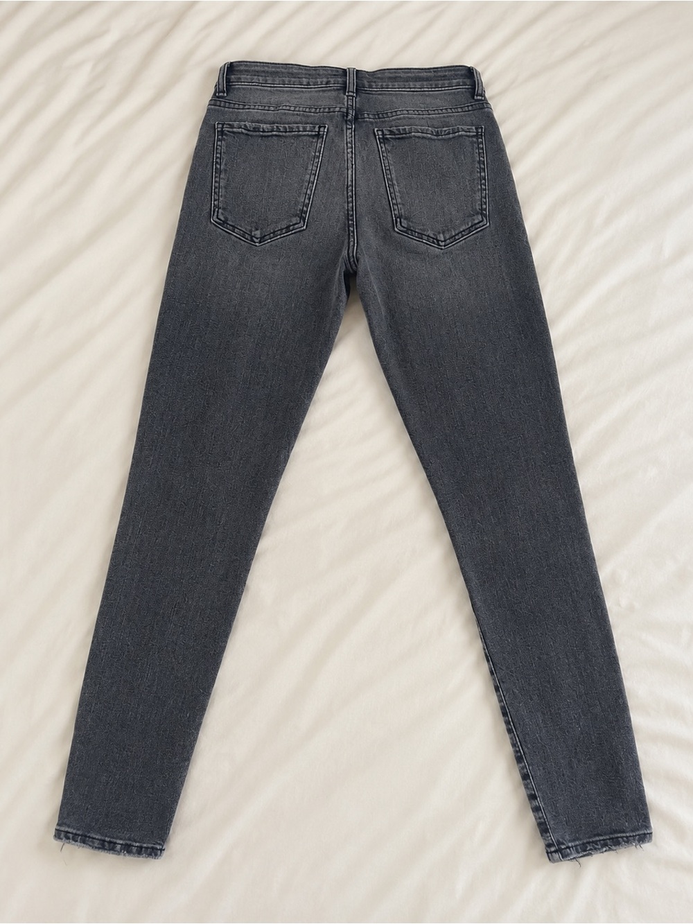Agolde Washed Charcoal High-Rise Skinny Jeans - Picture 2 of 4